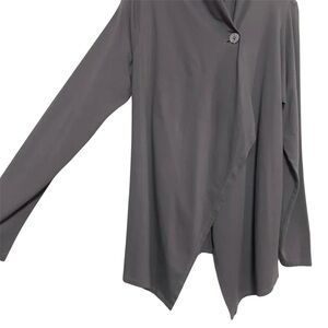 Columbia Women’s Gray Long Sleeve Drape Front Tunic Cardigan Size Small